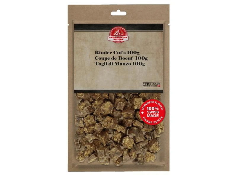 Swiss Mountain Petfood Kauartikel Swiss Beef Cuts, 100 g 1 Swiss Mountain Petfood Kauartikel Swiss Beef Cuts, 100 g