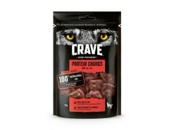Crave Kausnack Protein Chunks Rind, 55 g