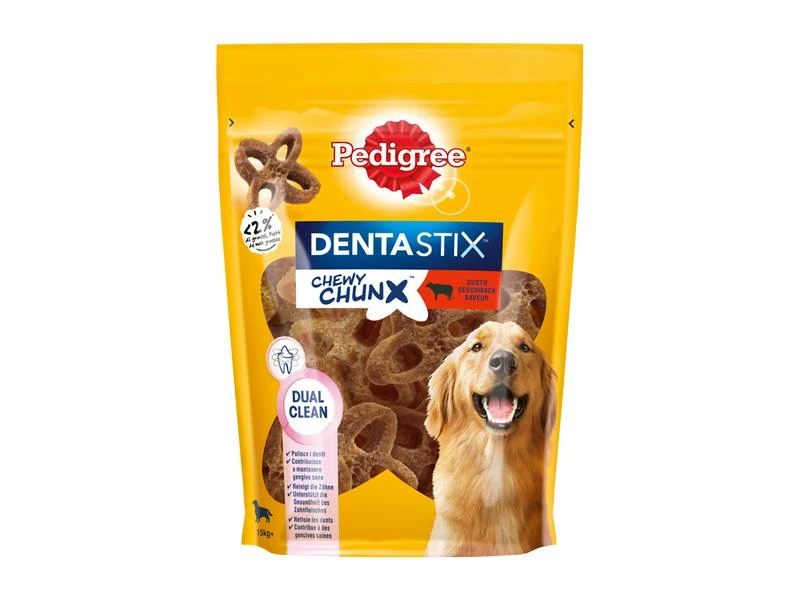 Pedigree Leckerli Dentastix ChewyChnx Maxi mit Rind, 68 g 1 Pedigree Leckerli Dentastix ChewyChnx Maxi mit Rind, 68 g