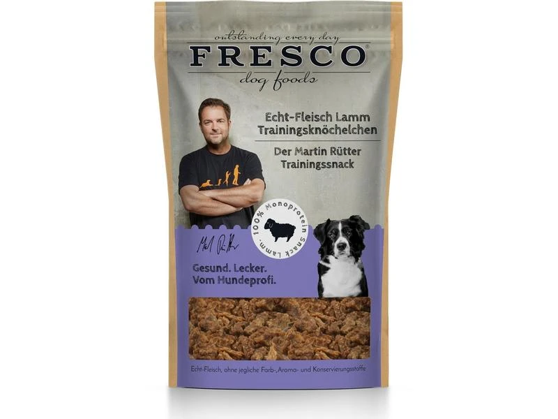 FRESCO Leckerli Martin Rütter Trainingsknöchelchen Lamm, 150 g 1 FRESCO Leckerli Martin Rütter Trainingsknöchelchen Lamm, 150 g