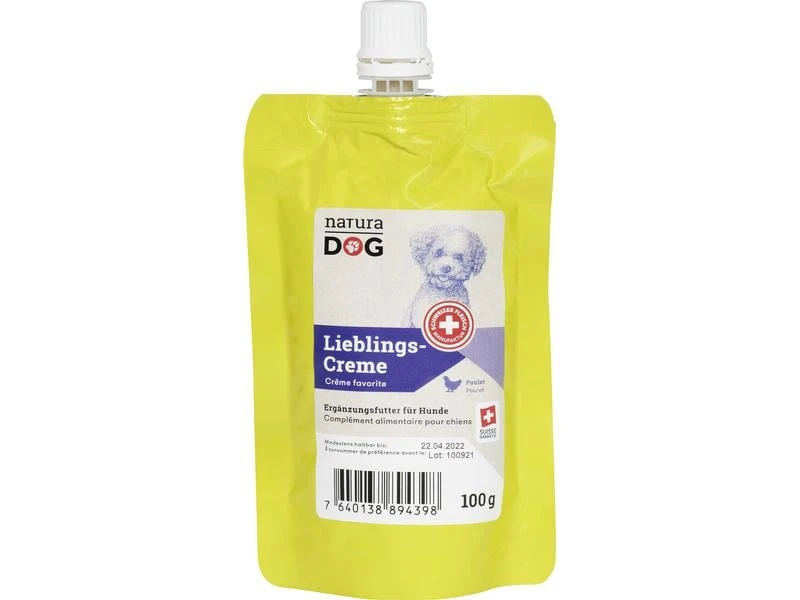 NaturaDog Leckerli Lieblingscreme Poulet, Multipack, 5 x 100 g 2 NaturaDog Leckerli Lieblingscreme Poulet, Multipack, 5 x 100 g – Bild 2