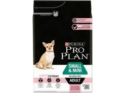 Purina Pro Plan Trockenfutter Small & Mini Adult Sensitive Skin, Lachs, 3 kg