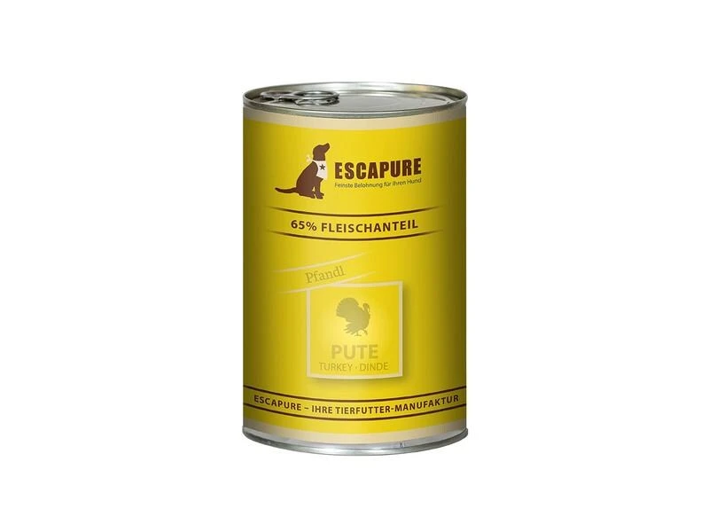 Escapure Nassfutter Puten Pfandl, 6 x 400 g 2 Escapure Nassfutter Puten Pfandl, 6 x 400 g – Bild 2