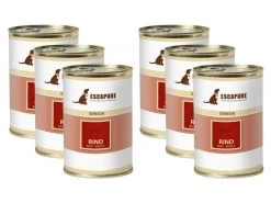 Escapure Nassfutter Senior Menü-Rind, 6 x 400 g