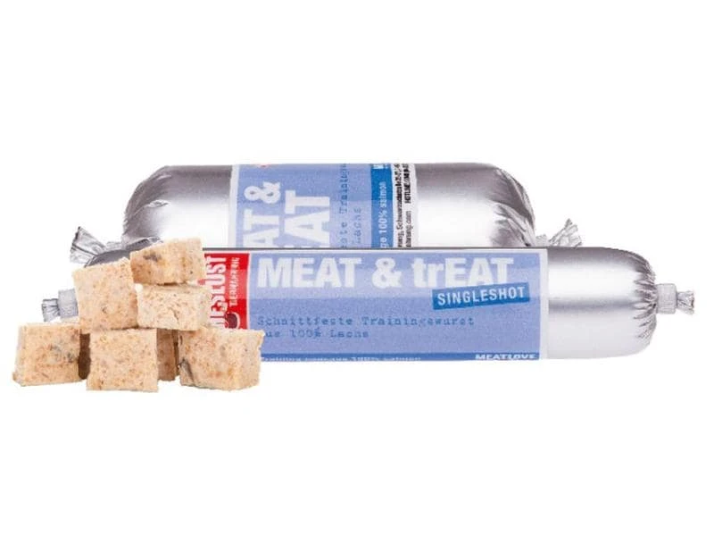 Fleischeslust Leckerli Meat & Treat Singleshot Lachs, 80 g 2 Fleischeslust Leckerli Meat & Treat Singleshot Lachs, 80 g – Bild 2