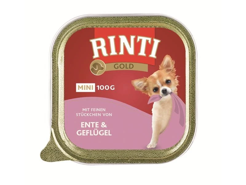 Rinti Nassfutter Gold Mini Ente & Geflügel, 16 x 100 g 2 Rinti Nassfutter Gold Mini Ente & Geflügel, 16 x 100 g – Bild 2