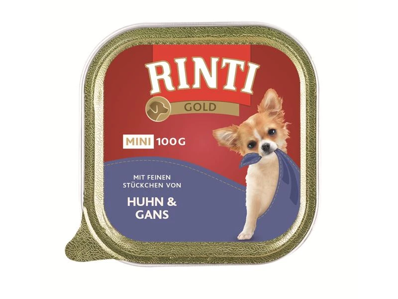 Rinti Nassfutter Gold Mini Huhn & Gans, 16 x 100 g 2 Rinti Nassfutter Gold Mini Huhn & Gans, 16 x 100 g – Bild 2