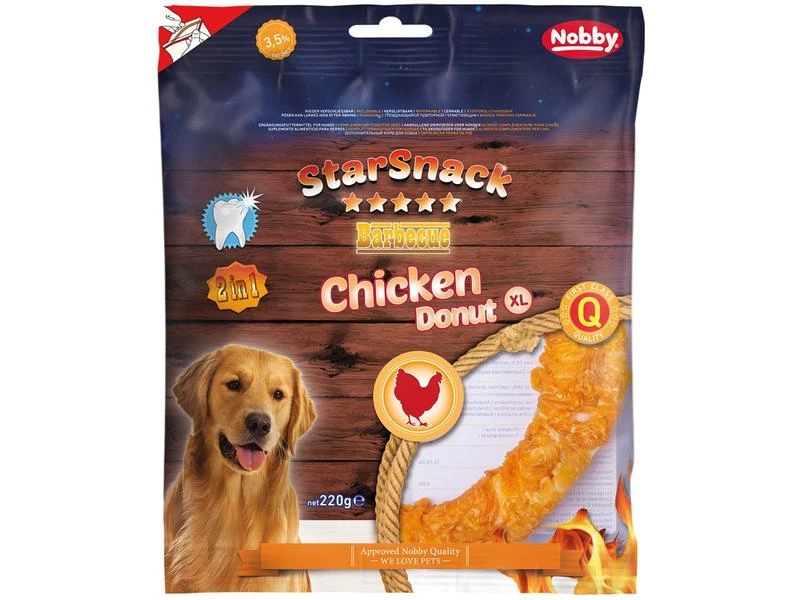 Nobby Kausnack StarSnack Barbecue Chicken Donut XL, 20 cm, 1 Stück 1 Nobby Kausnack StarSnack Barbecue Chicken Donut XL, 20 cm, 1 Stück