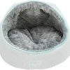 Trixie Kuschelhöhle Junior, ø 40 x 27 cm, Hellgrau/Mint