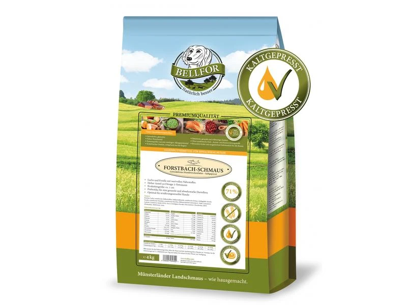Bellfor Trockenfutter Forstbach-Schmaus Lachs & Forelle, 4 kg 2 Bellfor Trockenfutter Forstbach-Schmaus Lachs & Forelle, 4 kg – Bild 2
