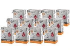 PLATINUM Nassfutter Adult Menu Truthahn & Lachs, 12 x 375 g