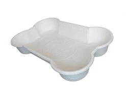 ONE DOG ONE BONE Hundepool Knochenform, Weiss, 167.6 x 111.8 x 27.9 cm