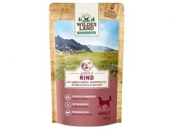 Wildes Land Nassfutter Rind mit Süsskartoffeln & Heidelbeeren 150g