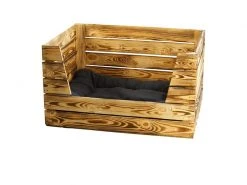 Holz Zollhaus Hunde-Bett Vintage geflammt, 80 x 60 x 45 cm -Hundewelt Verkäufe 223015606 xxl