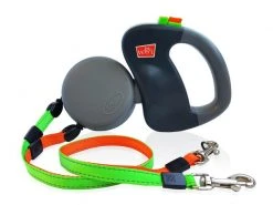 Wigzi Hundeleine Dual Doggie 2.0 Grau