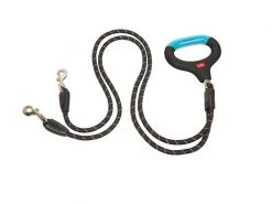 Wigzi Hundeleine Dual Doggie Gel S Schwarz