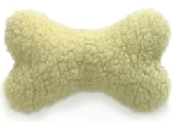 SwissPet Hunde-Spielzeug Spielknochen Lammfell, 25 cm