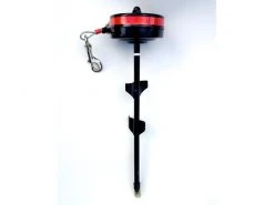 Petstage Stahl-Rollleine mit Bodenschraube, einziehbar, Rot