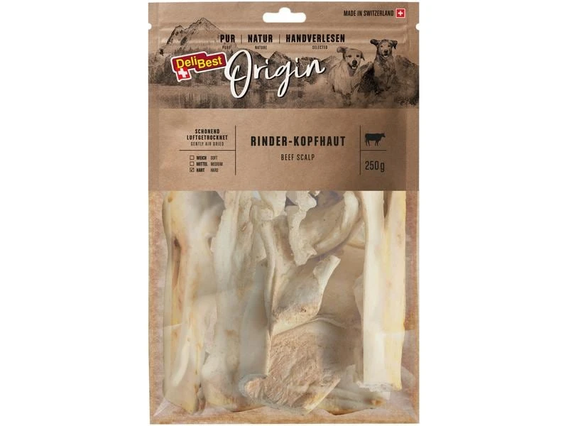 DeliBest Kausnack Origin Rinder-Kopfhaut (Bullkau) 250 g 1 DeliBest Kausnack Origin Rinder-Kopfhaut (Bullkau) 250 g