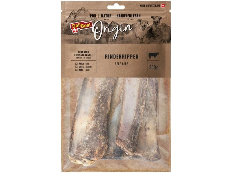 DeliBest Kausnack Origin Rinderippen 300 g, Schweizer Fleisch 1 DeliBest Kausnack Origin Rinderippen 300 g, Schweizer Fleisch