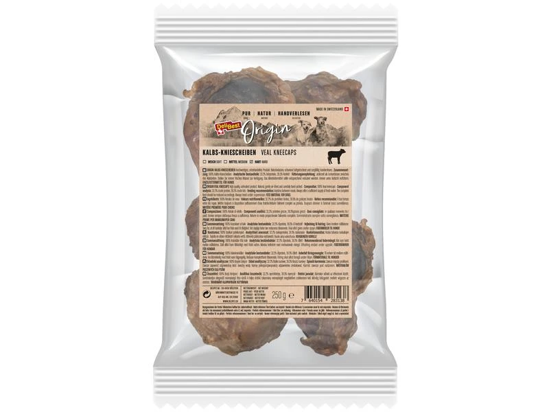 DeliBest Kausnack Origin Kalbs-Kniescheiben 250 g, Schweizer Fleisch 1 DeliBest Kausnack Origin Kalbs-Kniescheiben 250 g, Schweizer Fleisch