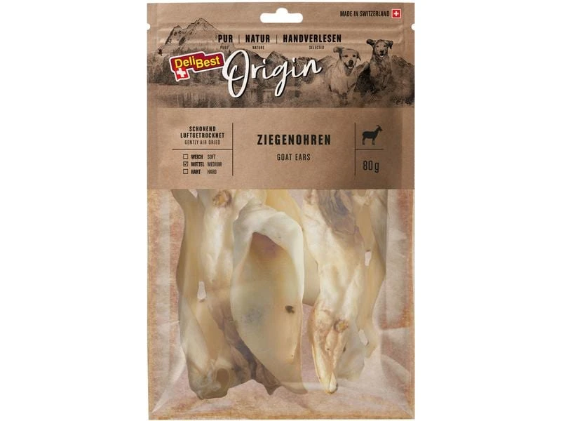 DeliBest Kausnack Origin Ziegenohren 80 g 1 DeliBest Kausnack Origin Ziegenohren 80 g