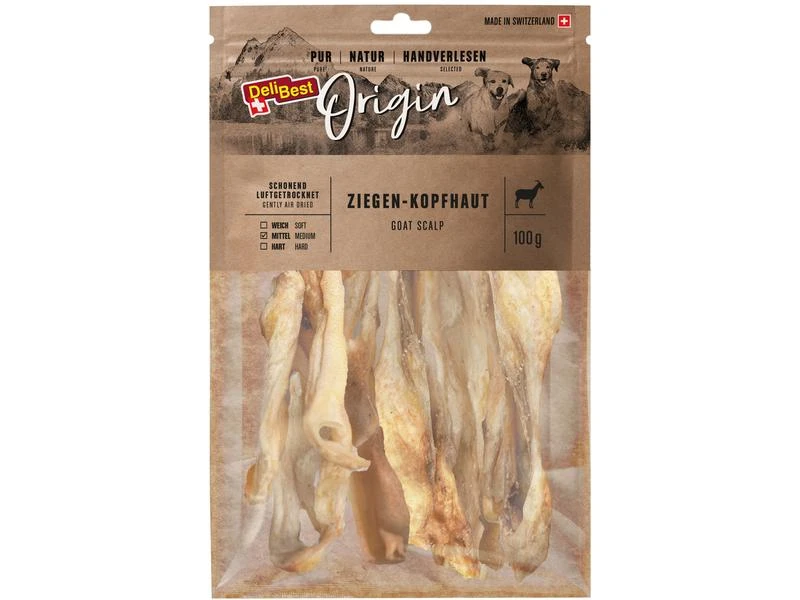 DeliBest Kausnack Origin Ziegen-Kopfhaut 100 g 1 DeliBest Kausnack Origin Ziegen-Kopfhaut 100 g