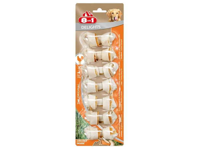 8in1 Kausnack Delights Chicken Bones XS, 7 Stk., 84 g 1 8in1 Kausnack Delights Chicken Bones XS, 7 Stk., 84 g