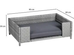Greemotion PET Hunde-Sofa Rattan-Optik, Grau, Grösse M -Hundewelt Verkäufe 227489079 xxl