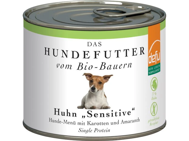 Defu Nassfutter Menü Sensitiv Bio Huhn, 200 g 1 Defu Nassfutter Menü Sensitiv Bio Huhn, 200 g