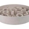 District 70 Bambusnapf Bamboo Dog Slow Feeder Ø 28 cm, Creme-Weiss