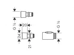 Hansgrohe Schnellkupplung-Set für Duschbrausen, Schwarz -Hundewelt Verkäufe 228258795 xxl