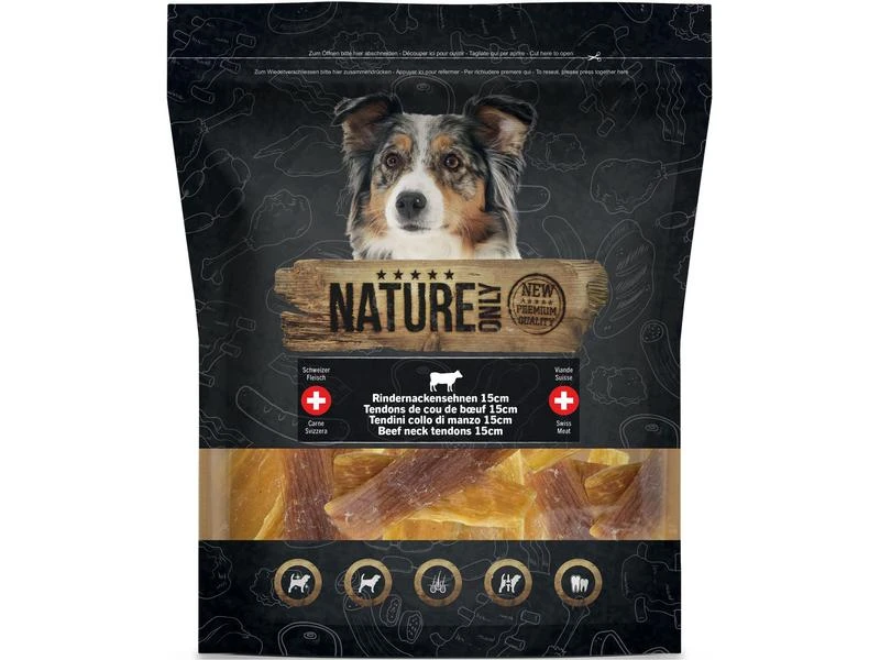 NATUREonly Kausnack Rindernackensehne 12 cm, 500 g 1 NATUREonly Kausnack Rindernackensehne 12 cm, 500 g