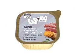 WOW Nassfutter Senior Ente Schale 150g