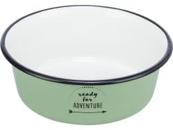 Trixie Napf Emaille/Edelstahl 0.9 l, Ø 17 cm, Grün