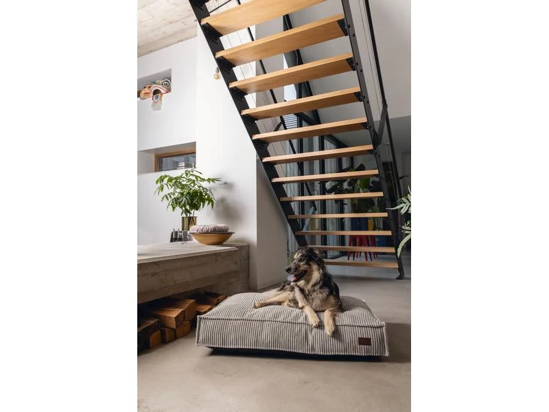 Designed by Lotte Hunde-Bett Ribbed Hellgrau 120x80x15cm 5 Designed by Lotte Hunde-Bett Ribbed Hellgrau 120x80x15cm – Bild 5