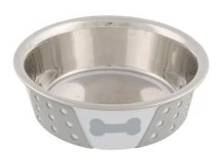 Trixie Edelstahlnapf mit Silikonumrandung 0.4 l / ø 14 cm