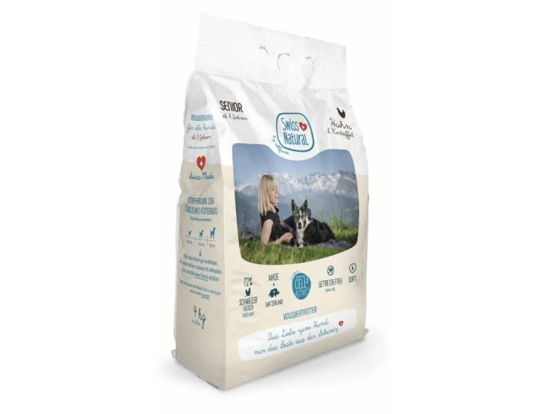 Swiss Natural Halbfeuchtfutter Senior Soft Huhn & Kartoffeln, 12 kg 2 Swiss Natural Halbfeuchtfutter Senior Soft Huhn & Kartoffeln, 12 kg – Bild 2