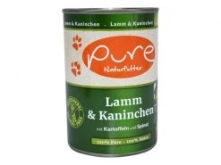 PURE Naturfutter Nassfutter Menü Lamm & Kaninchen, 400 g