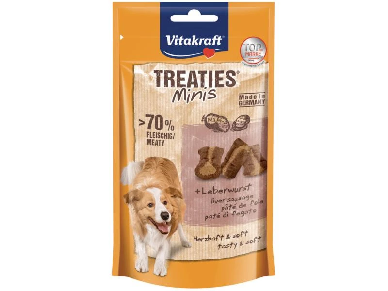 Vitakraft Leckerli Treaties Minis Leberwurst, 48 g 1 Vitakraft Leckerli Treaties Minis Leberwurst, 48 g
