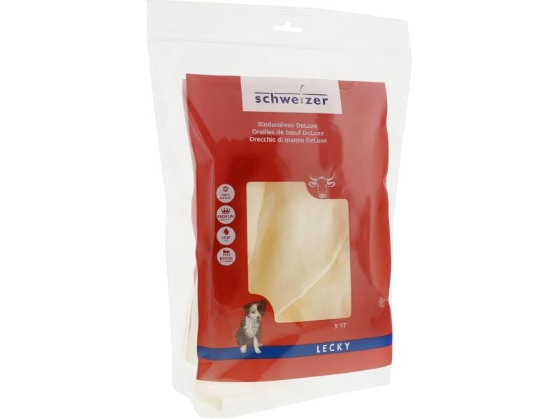 LECKY Rinderohren DeLuxe, 5 Stk. 1 LECKY Rinderohren DeLuxe, 5 Stk.