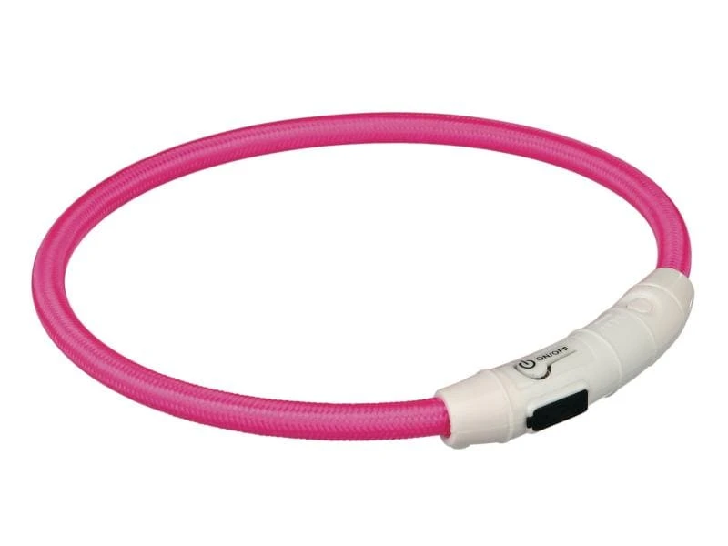 Trixie Leuchtring Safer Life M-L pink 1 Trixie Leuchtring Safer Life M-L pink
